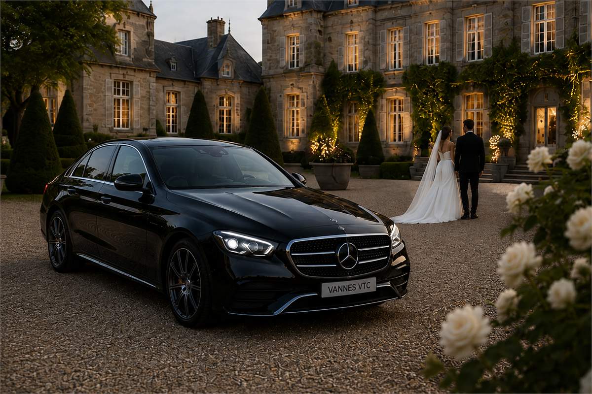 Voiture avec chauffeur pour mariage à Vannes
